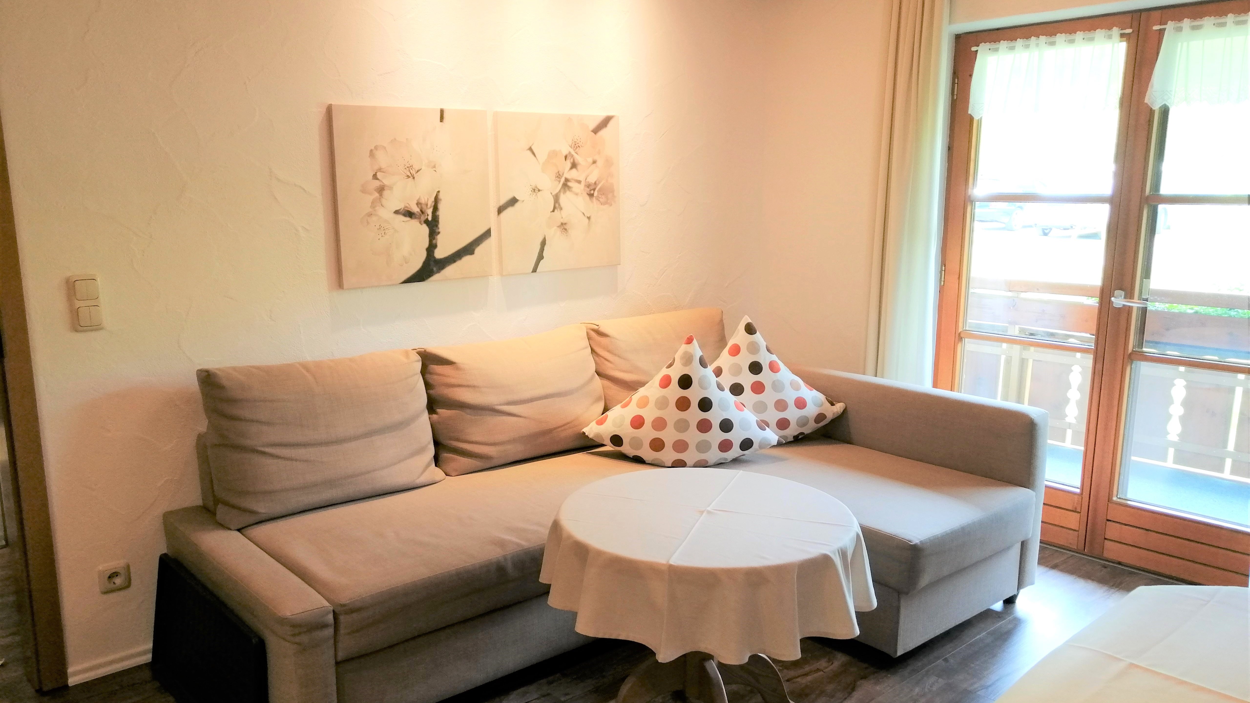 Die Couchgarnitur der Ferienwohnung Weiherkopf
